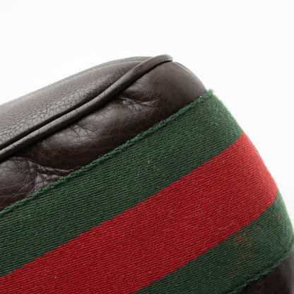 Gucci Leather Web Heritage Horsebit Large Hobo (SHF-mg2vZO)