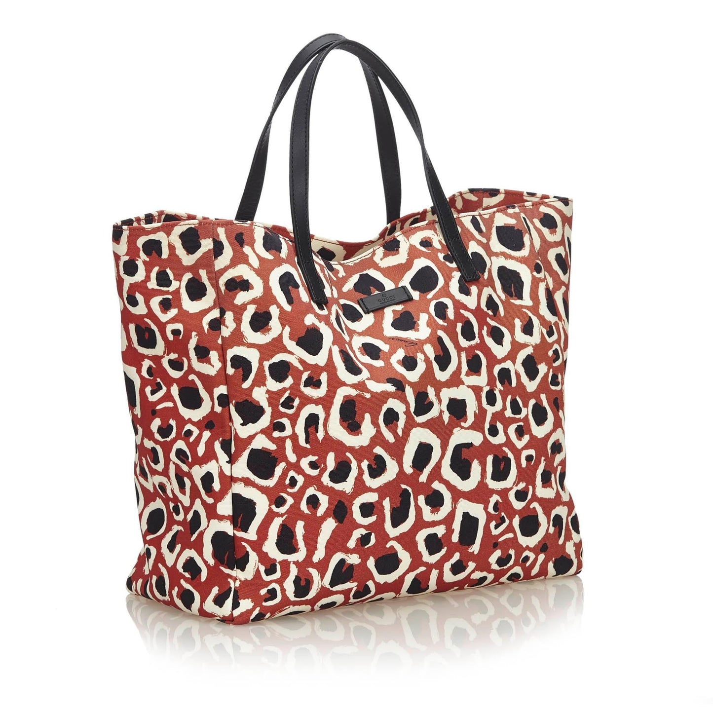 Gucci Leopard Printed Nylon Tote (SHG-10215)