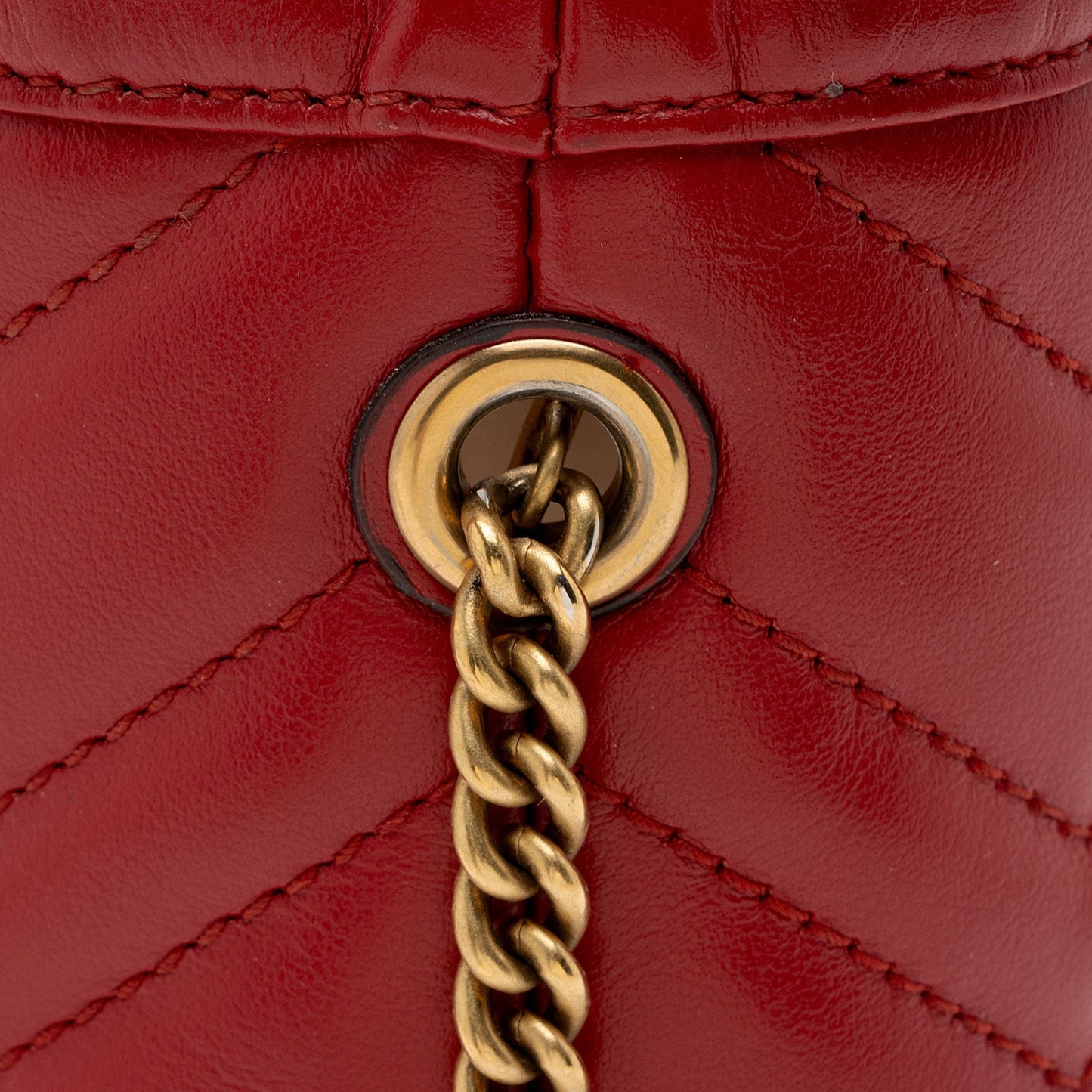 Gucci Matelasse Leather GG Marmont Mini Bucket Bag (SHF-T9mlN1)