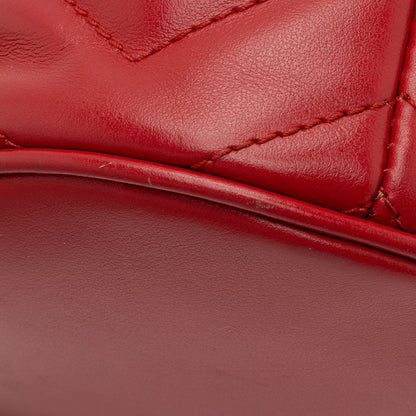 Gucci Matelasse Leather GG Marmont Mini Bucket Bag (SHF-T9mlN1)