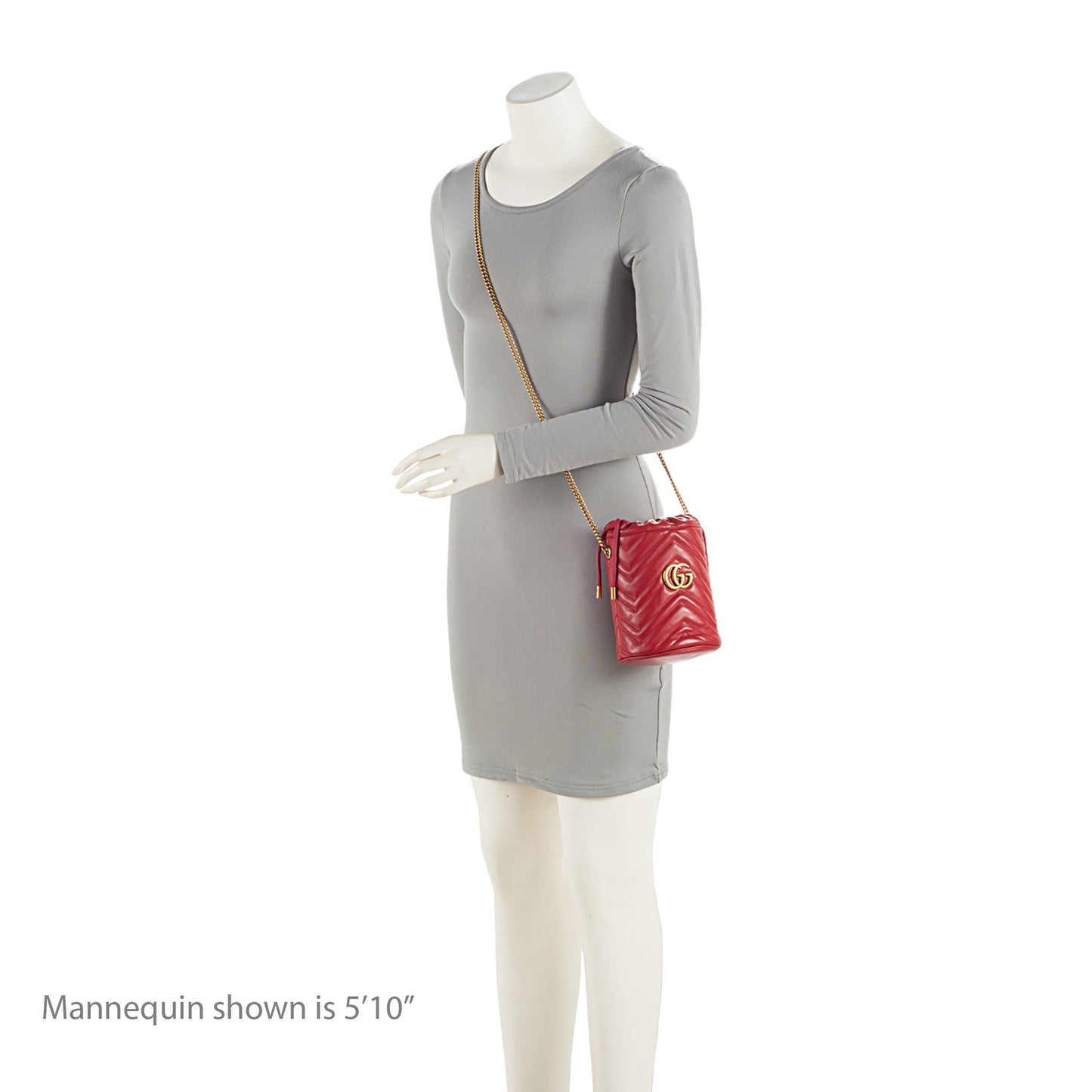 Gucci Matelasse Leather GG Marmont Mini Bucket Bag (SHF-T9mlN1)