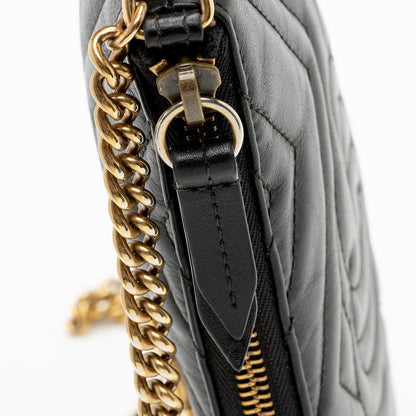 Gucci Matelasse Leather GG Marmont Mini Chain Bag (SHF-CwKDsc)