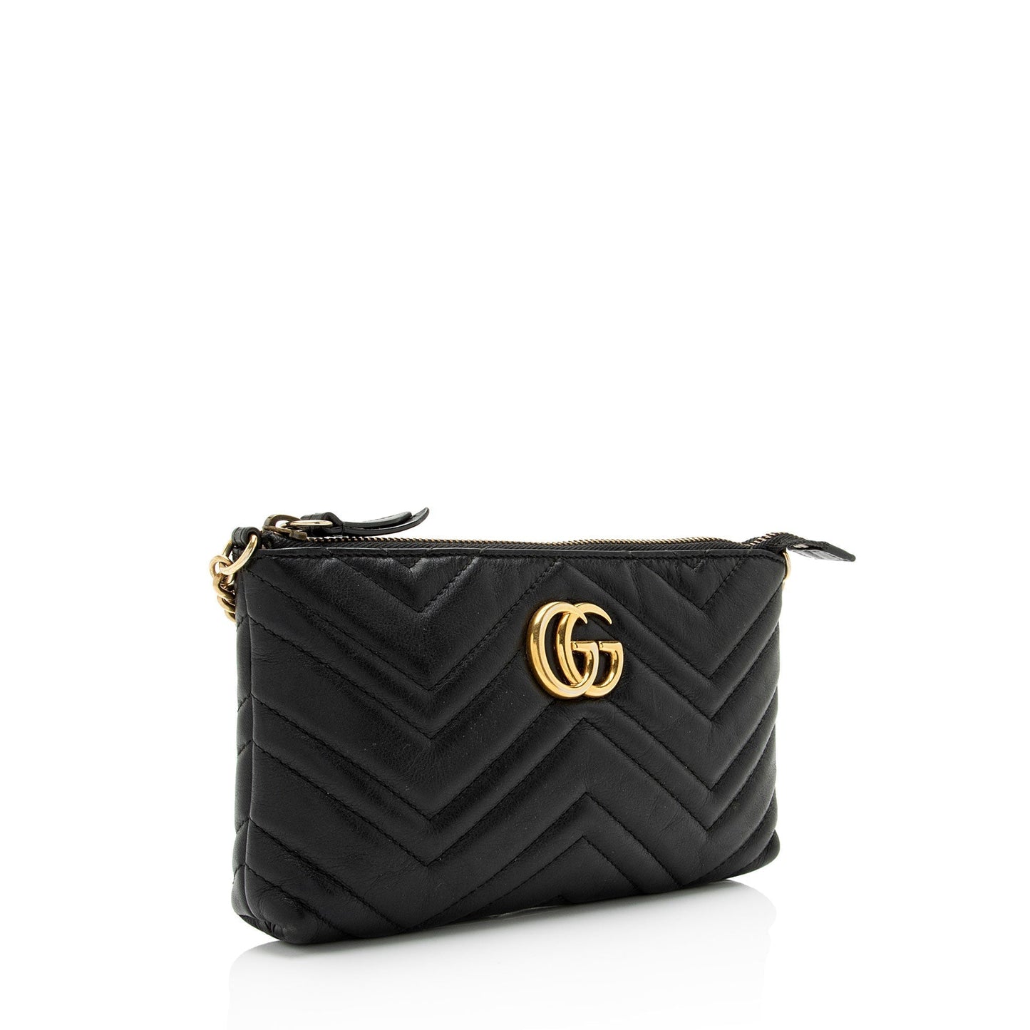 Gucci Matelasse Leather GG Marmont Mini Chain Bag (SHF-CwKDsc)