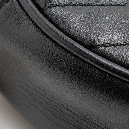 Gucci Matelasse Leather GG Marmont Round Mini Shoulder Bag