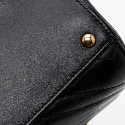 Gucci Matelasse Leather GG Marmont Top Handle Small Satchel