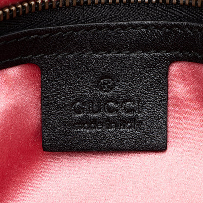 Gucci Matelasse Velvet Embroidered Loved Floral GG Marmont Medium Shoulder Bag