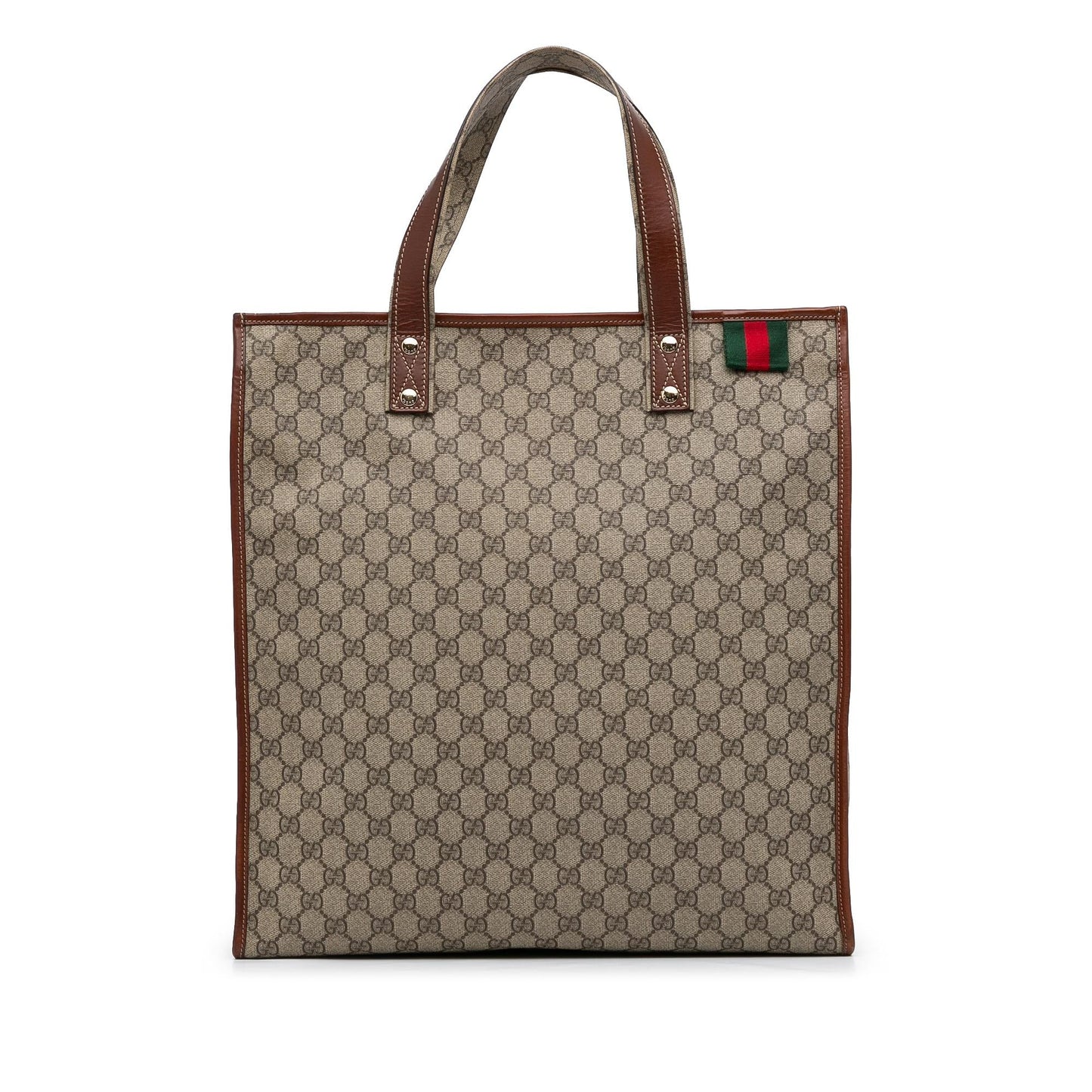 Gucci Medium GG Supreme Web Loop Vertical Tote (SHG-fppdZz)