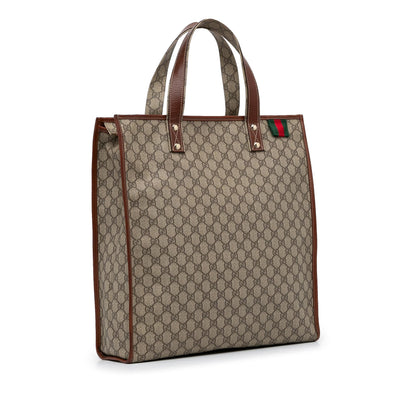 Gucci Medium GG Supreme Web Loop Vertical Tote (SHG-fppdZz)