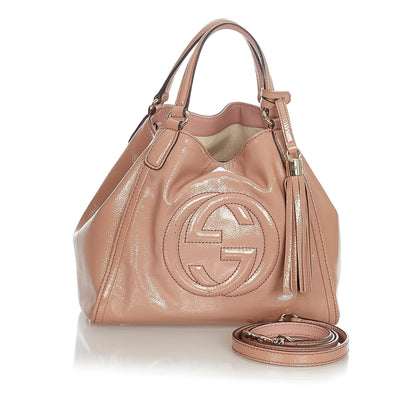 Gucci Medium Patent Soho Cellarius Satchel (SHG-Pqws7K)