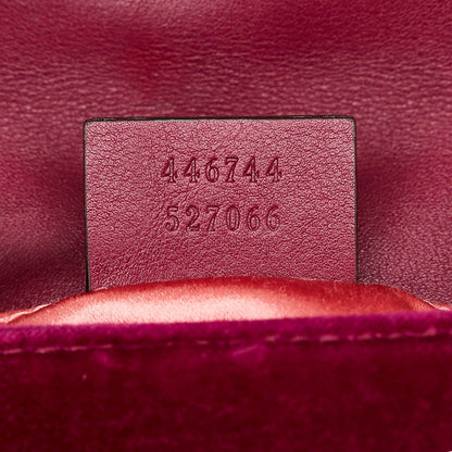 Gucci Mini GG Marmont Matelasse Velvet Crossbody Bag