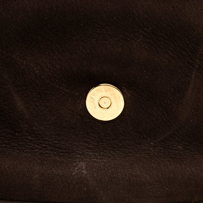 Gucci Nubuck Leather Ribot Flap Small Shoulder Bag