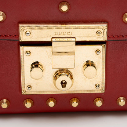 Gucci Pearl Embellished Leather Padlock Small Shoulder Bag - FINAL SALE