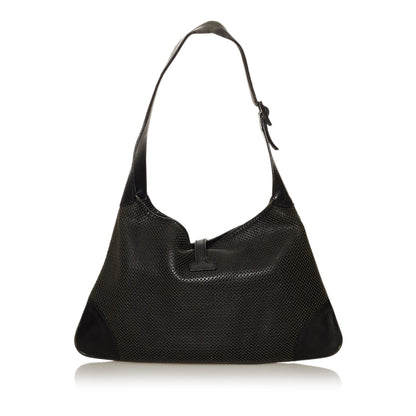 Gucci Perforated Jackie Leather Shoulder Bag