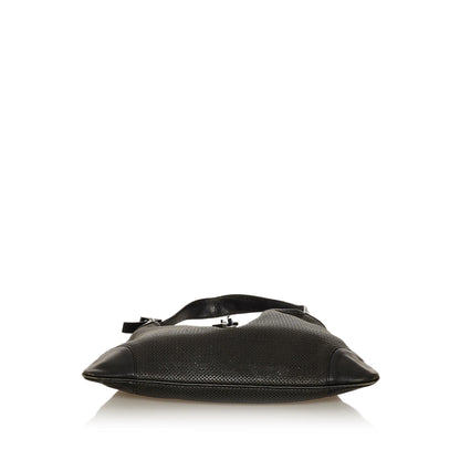 Gucci Perforated Jackie Leather Shoulder Bag