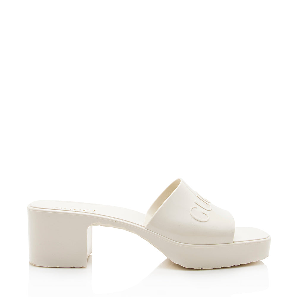 Gucci Rubber Slide Sandals - Size 9 / 39