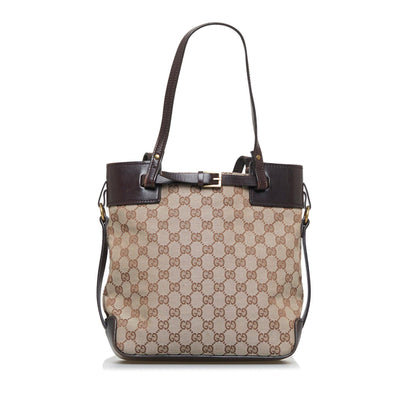 Gucci Small GG Canvas Belt Tote (SHG-Ri4jER)