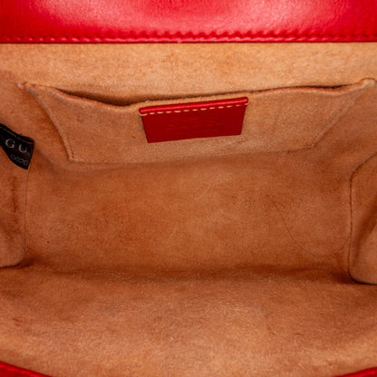 Gucci Small Leather Pearl Studded Padlock Crossbody Bag (SHG-lpKTdk)