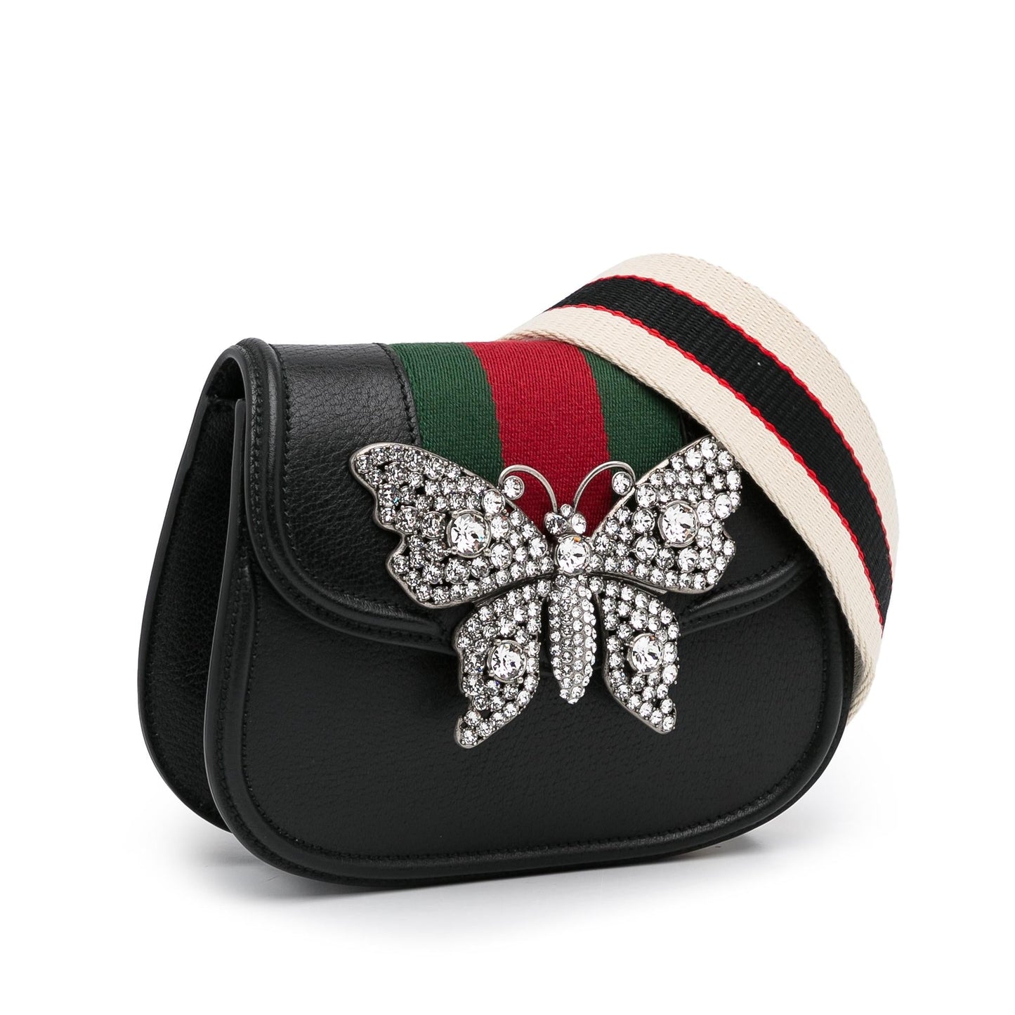 Gucci Small Linea Totem Crystal Butterfly Crossbody (SHG-G4E6ii)