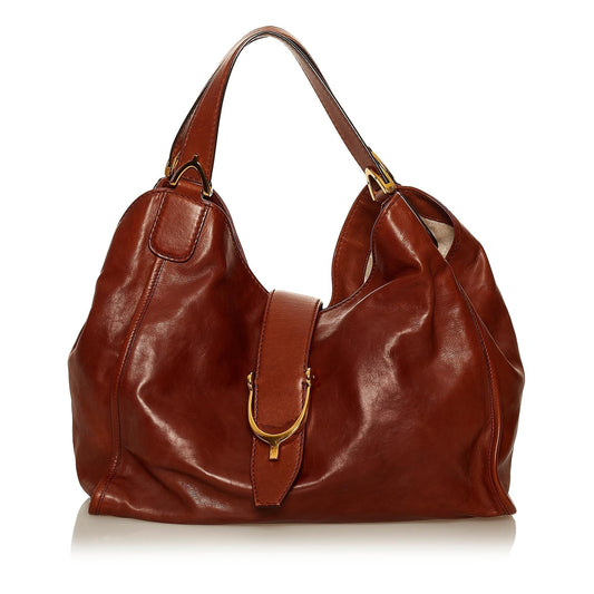 Gucci Stirrup Leather Shoulder Bag