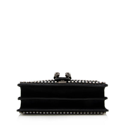 Gucci Suede Crystal Dionysus Small Shoulder Bag
