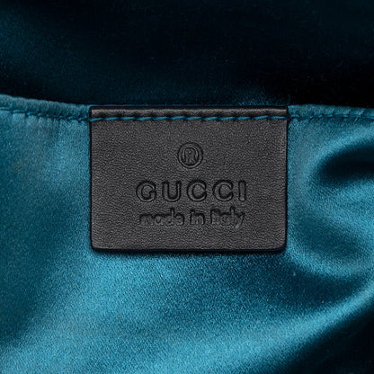 Gucci Suede Patent Leather Ophidia Dome Small Shoulder Bag