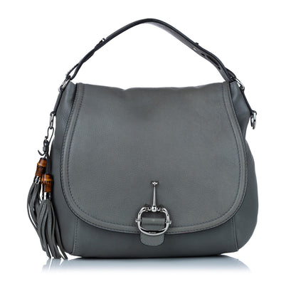 Gucci Techno Horsebit Leather Satchel