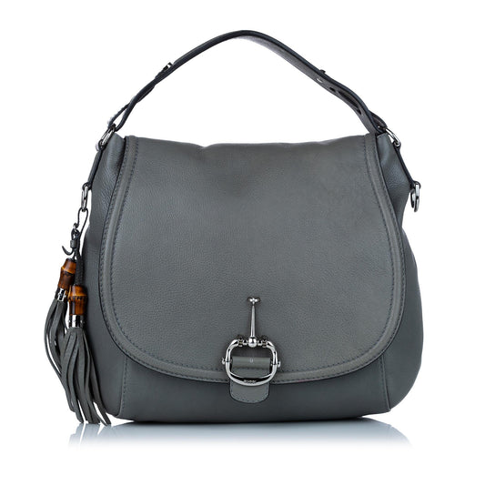 Gucci Techno Horsebit Leather Satchel