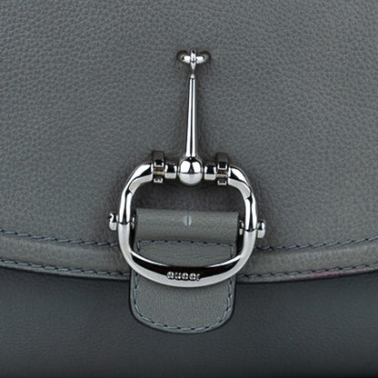 Gucci Techno Horsebit Leather Satchel