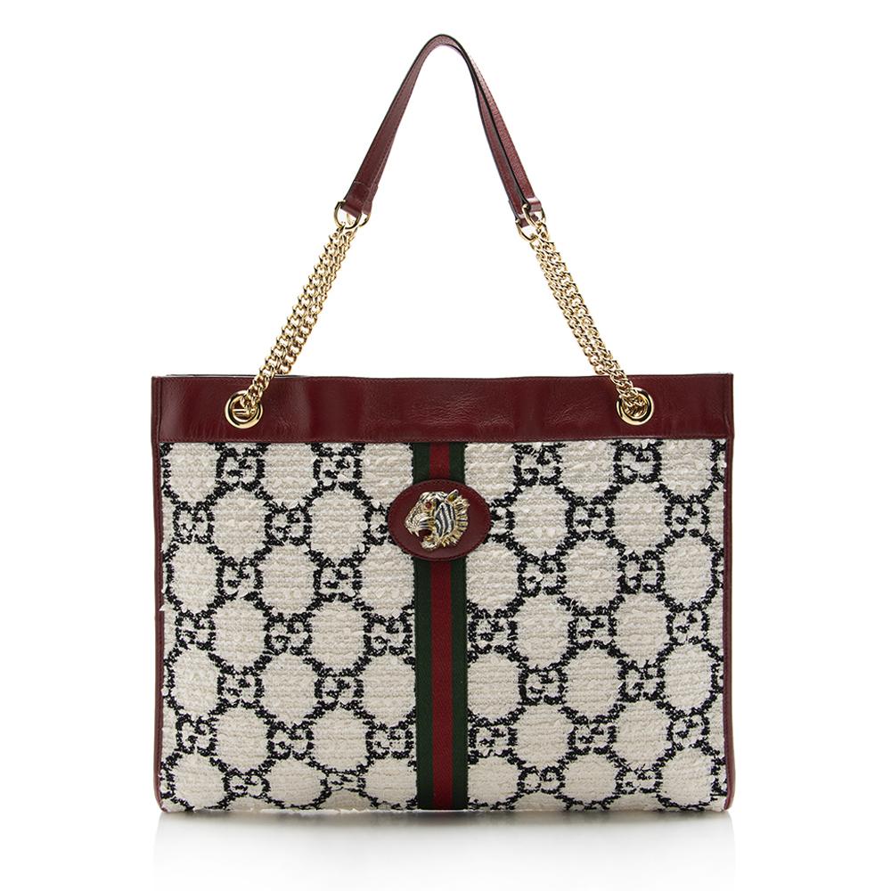 Gucci Tweed Rajah Large Tote (SHF-13836)