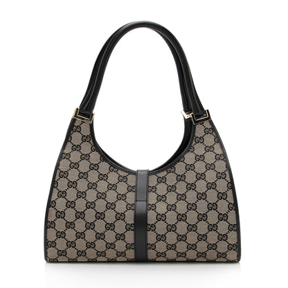 Gucci Vintage GG Canvas Bardot Medium Shoulder Bag (SHF-MzOFGC)