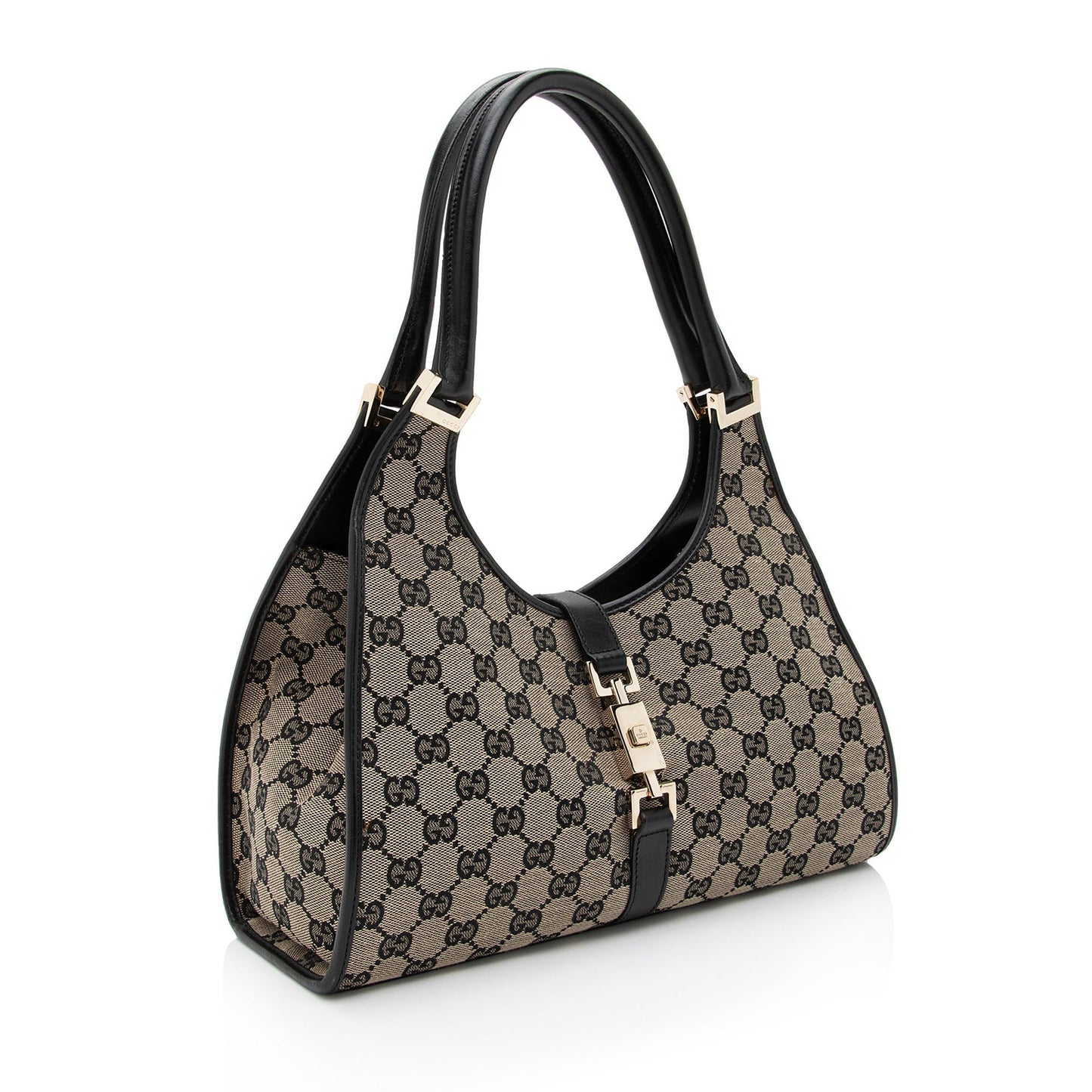 Gucci Vintage GG Canvas Bardot Medium Shoulder Bag (SHF-MzOFGC)