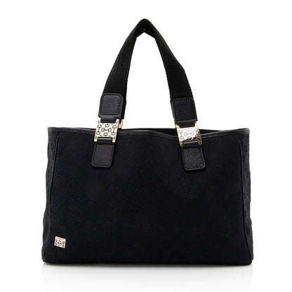 Gucci Vintage GG Canvas Horsebit Small Tote