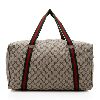 Gucci Vintage GG Plus Web Duffel Bag