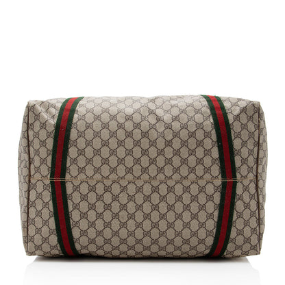 Gucci Vintage GG Plus Web Duffel Bag