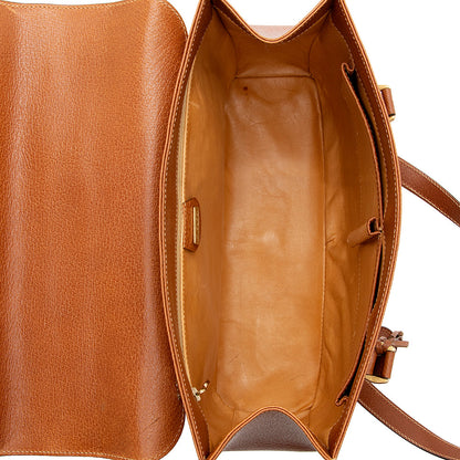 Gucci Vintage Leather Push Lock Satchel - FINAL SALE