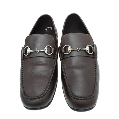 Gucci Brown Horsebit Moccasin Loafer 40