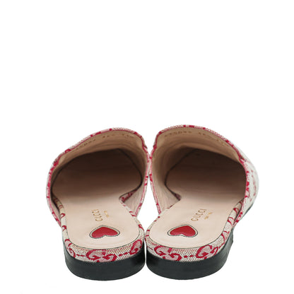 Gucci Red Ebony GG Canvas Princetown Mules 36.5