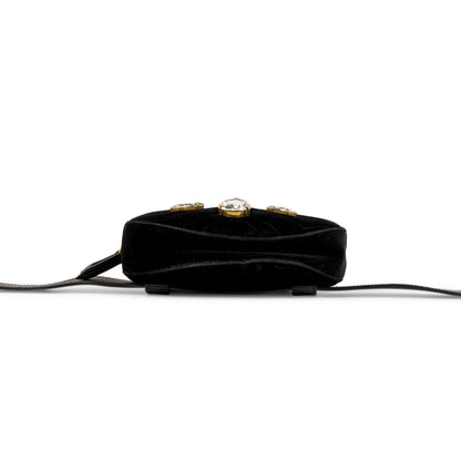 Gucci Marmont Embellished Bumbag - Black