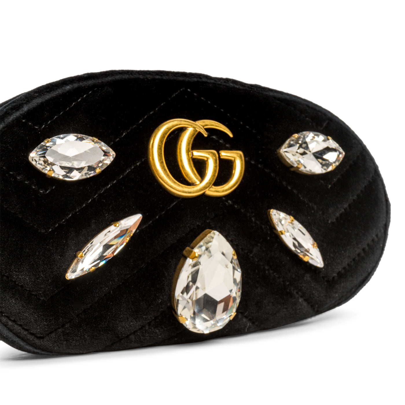 Gucci Marmont Embellished Bumbag - Black
