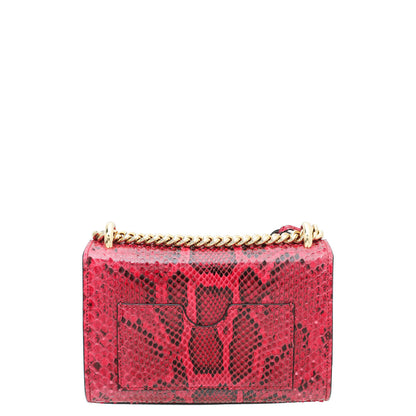 Gucci Red Python Padlock Small Shoulder Bag