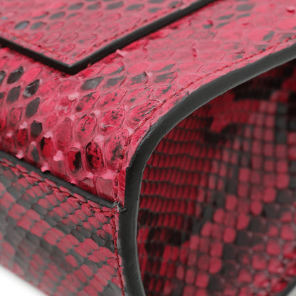Gucci Red Python Padlock Small Shoulder Bag