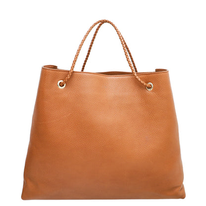 Gucci Brown Braided Handle Gifford Tote Bag