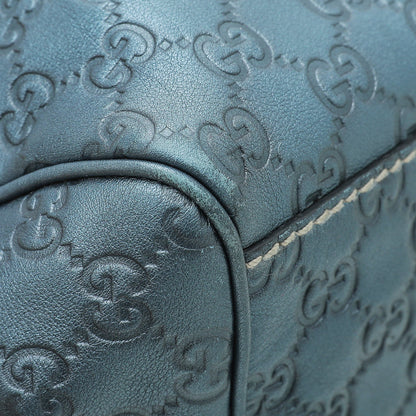 Gucci Metallic Slate Blue Guccissima Sukey Tote Medium Bag