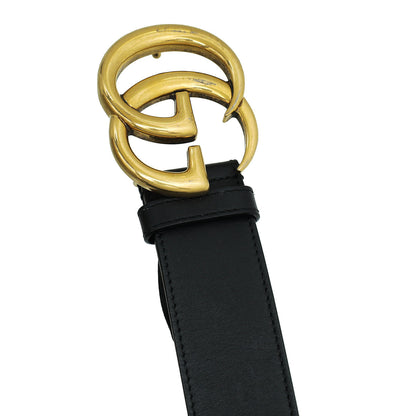 Gucci Black Double G Buckle Belt 36