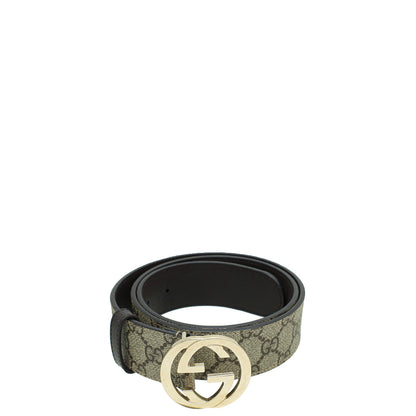 Gucci Bicolor GG Supreme Interlocking G Belt 34