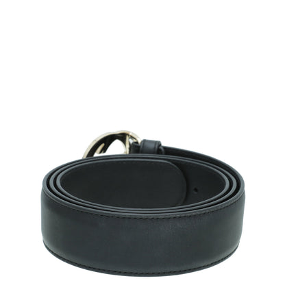 Gucci Black Double G Buckle Belt 38