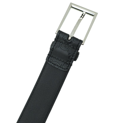Gucci Black GG Signature Buckle Belt 30
