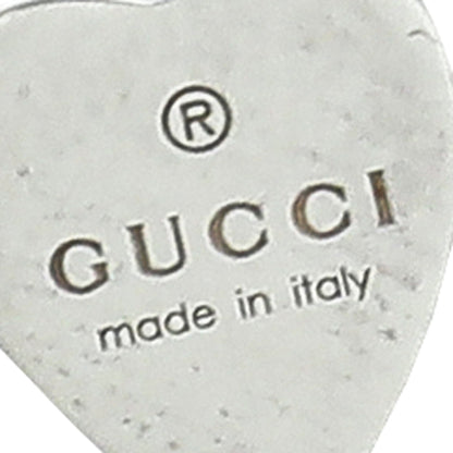 Gucci Silver Trademark Heart Earrings