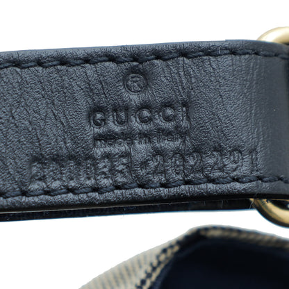 Gucci Navy Blue GG Web Large Baseball Hat