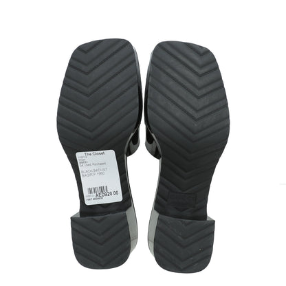 Gucci Black Logo Rubber Slide Sandal 34